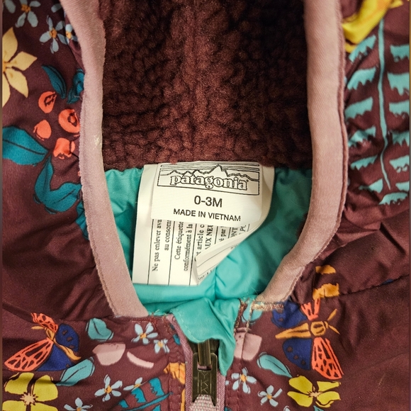Patagonia Reversible Baby Snow Suit Bunting 0-3 Mo - Picture 3 of 7